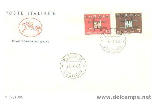 Italien / Italia - Mi-Nr 1149/1150 FDC (Y020) - 1963