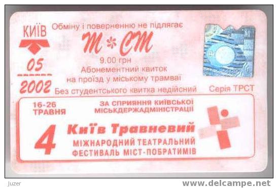 Ukraine: Month Tram Card For Students From Kiev 2002/05 - Europa