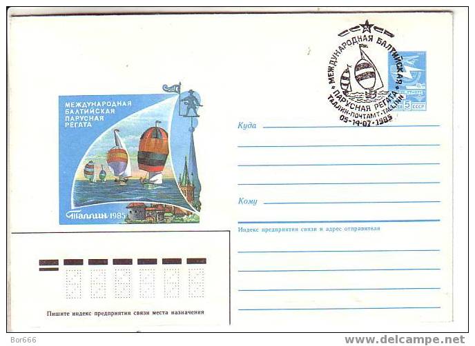 GOOD USSR Postal Cover 1985 - Baltic Yachting Regatta - Tallinn - Special Stamped - Voile