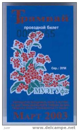 Russia, Ufa: Month Tram Ticket 2003/03 - Europe