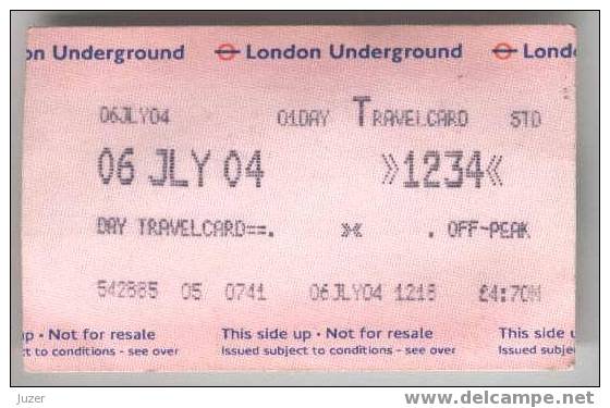 England 2004: Travelcard From London - Europe