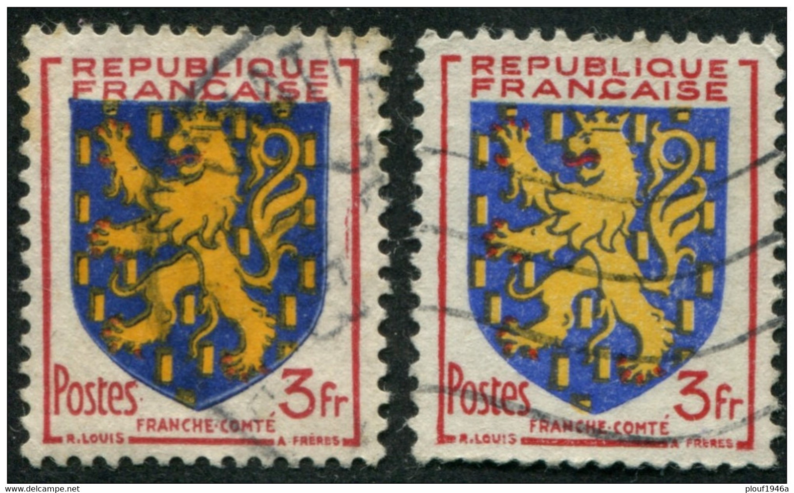 Pays : 189,06 (France : 4e République)  Yvert Et Tellier N° :  903 (o) 2 Nuances - 1941-66 Wapenschilden