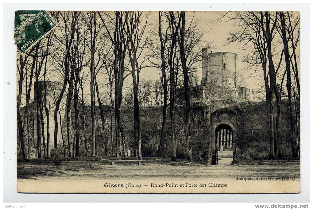 J13 - GISORS - Rond-Point Et Porte Des Champs (1909) - Gisors