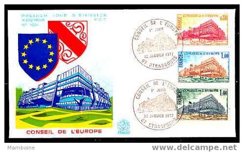 Conseil De L'europe Strasbourg 22/1/1977. 1 Jour Sur Fdc - Lettres & Documents