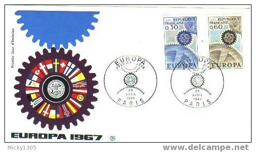 Frankreich / France - Mi-Nr 1578/1579 FDC (Y035) - 1967