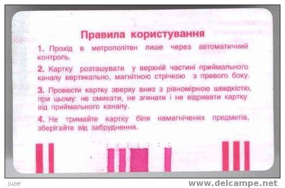Ukraine: Month Metro And Bus Card From Kiev 2001/01 - Europe