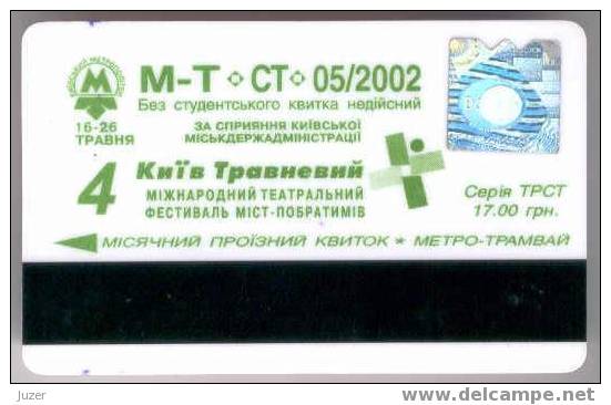 Ukraine, Kiev: Month Metro & Tram Card For Students 2002/05 - Europe