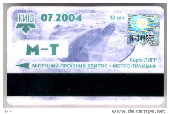 Ukraine: Month Metro And Tram Card From Kiev 2004/07 - Europe