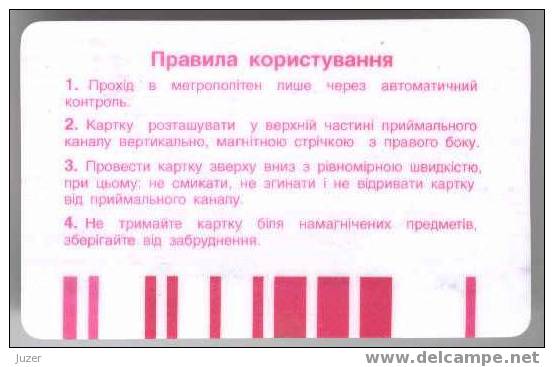 Ukraine: Month Metro And Tram Card From Kiev 2004/06 - Europe