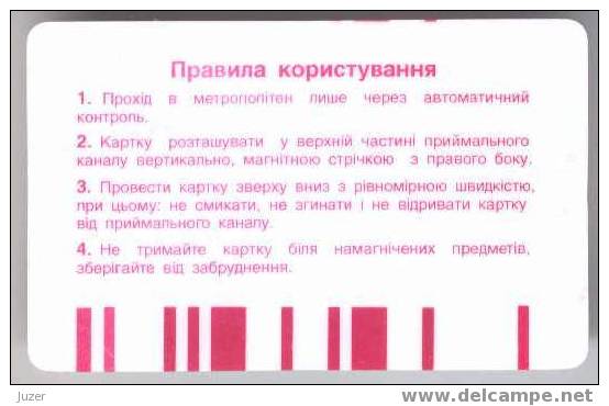 Ukraine: Month Metro And Tram Card From Kiev 2004/04 - Europe