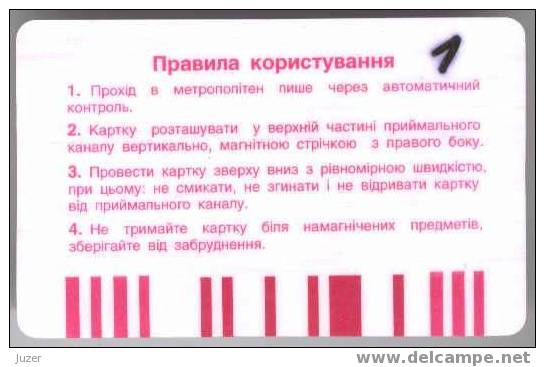 Ukraine: Month Metro And Tram Card From Kiev 2002/01 - Europe