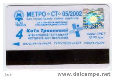 Ukraine: Month Metro Card For Students From Kiev 2002/05 - Europe