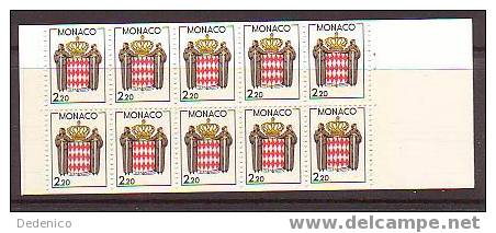 ARMOIRIES STYLISEES : 10 X 2.20 .1987 .  NEUF , NON PLIE . - Postzegelboekjes