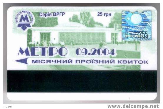 Ukraine: Month Metro Card From Kiev 2004/09 - Europe