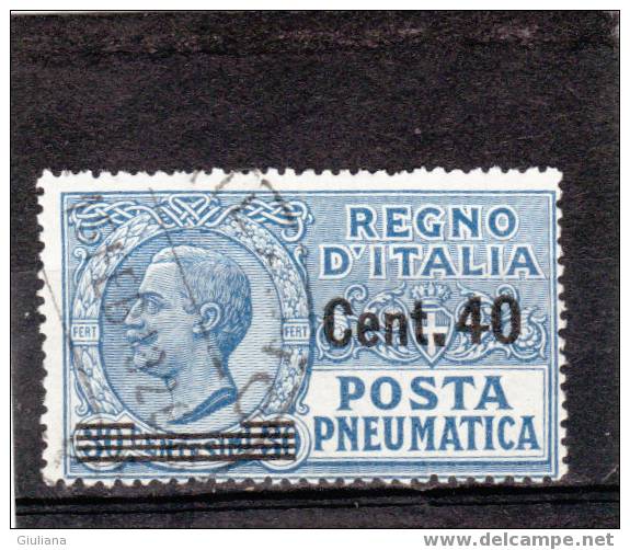 Italia Regno - N. PN7  Used  (Sassone) 1924-25 Posta Pneumatica - Poste Pneumatique