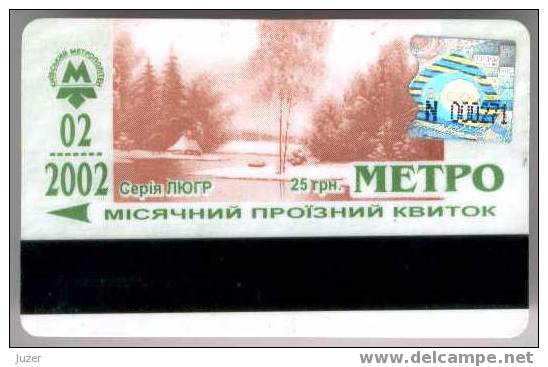 Ukraine: Month Metro Card From Kiev 2002/02 - Europa