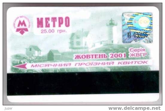 Ukraine: Month Metro Card From Kiev 2001/10 - Europe