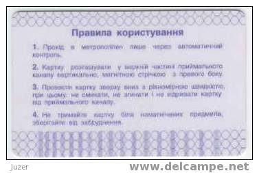 Ukraine: Month Metro Card From Kiev 1998/11 - Europa