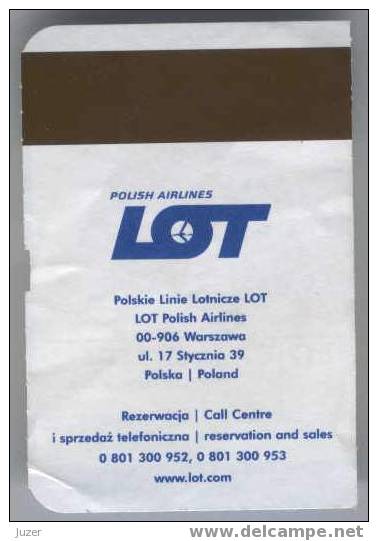 Poland: Airliner LOT POLISH Ticket - Europa