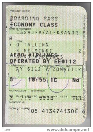 Finland: Airliner AERO Ticket - Europa