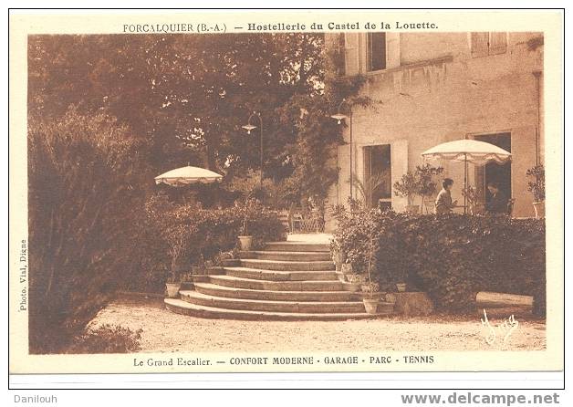 04 // ALPES DE HAUTE PROVENCE / FORCALQUIER / Hostellerie Du Castel De La Louette / IMA  / Bistre / - Forcalquier