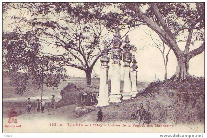 TONKIN = Entrée De La Pagode Des Mandarins Vers Laon  (France) - Viêt-Nam