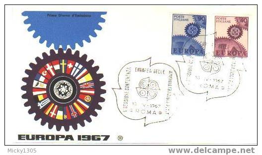 Italien / Italia - Mi-Nr 1224/1225 FDC (Y042) - 1967