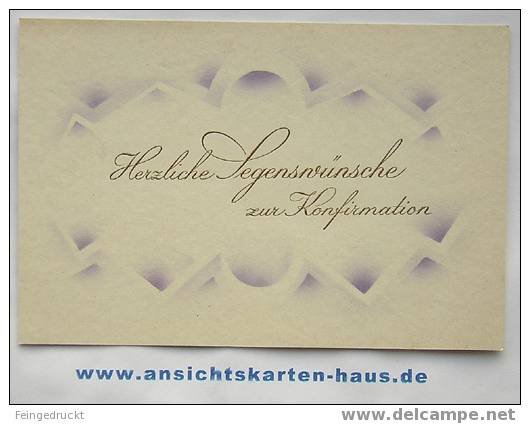 D 3672 - Konfirmationskarte Mit Kurzem, Hs. Text Ad. Rückseite - Communion