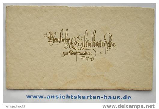 D 3676 - Konfirmationskarte Mit Handschriftl. Namenszug A.d. Rückseite - Comunioni