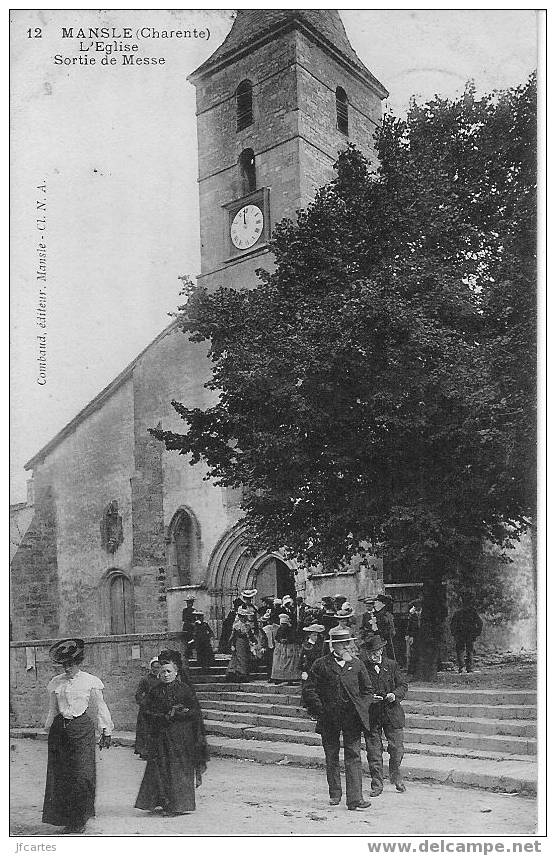 16 - MANSLE - L'Eglise - Sortie De Messe - Mansle