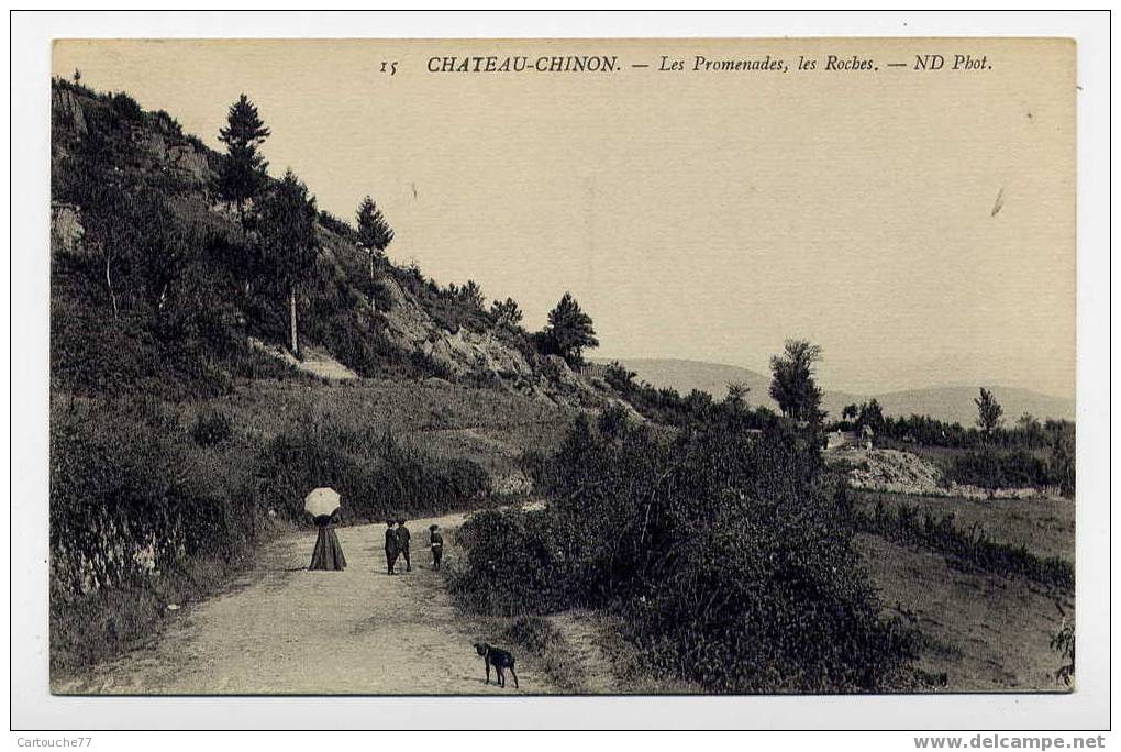 J14 - CHÂTEAU-CHINON - Les Promenades - Les Roches (carte Animée) - Chateau Chinon