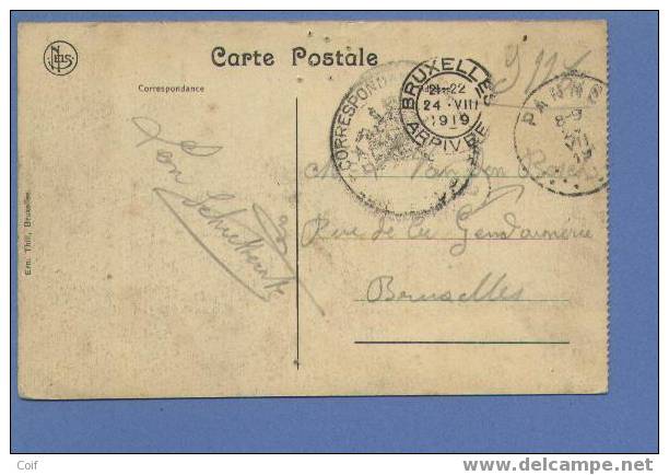 Kaart "Ruines De La Foret D'Houthulst 14-18" Met Stempel PANNE Op 22/7/19 - Autres & Non Classés