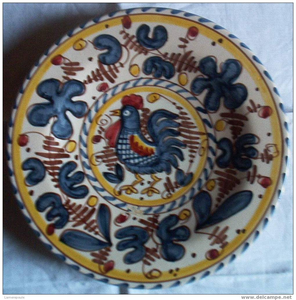 DERUTA Hanenbord- Assiette Au Coq - Rooster Plate - Hahn Teller - Piatto Al Gallo (14) - Deruta (ITA)