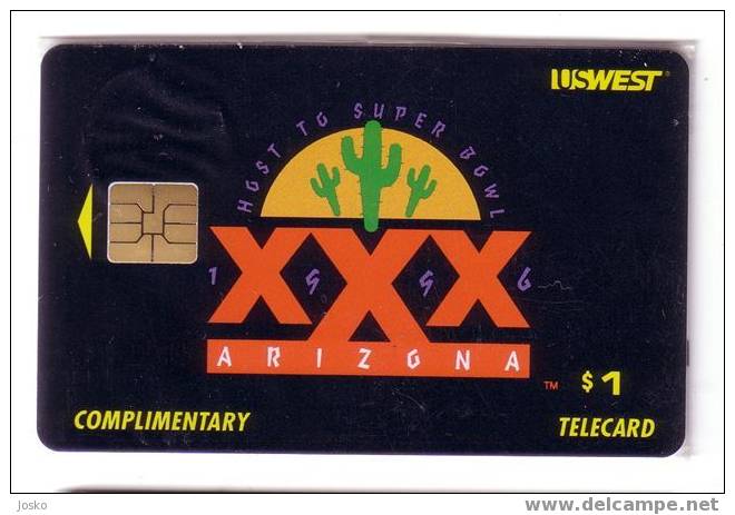 Rare US WEST Chip Card - USW - XXX Arizona - MINT And RARE Card In Original Envelope With CACTUS - Fleurs