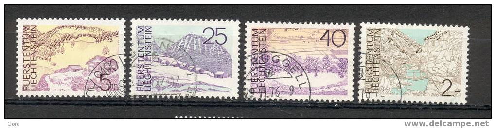 Liechtenstein  1972-73.-  YT Nº 517 Y 520 Y 522 Y 531 - Usados