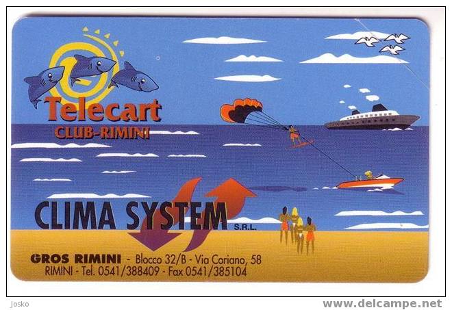 CLIMA SYSTEM  ( Italy Mint & Rare Card ) - Dolphin - Delphin - Delfin - Dauphin – Dauphins - Dolphins - Passenger Ship - Delfines