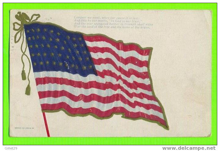 LAWRENCE, MA ( SEND FROM ) - IN GOD WE TRUST FLAG - CARD TRAVEL IN 1906 - UNDIVIDED BACK - - Lawrence