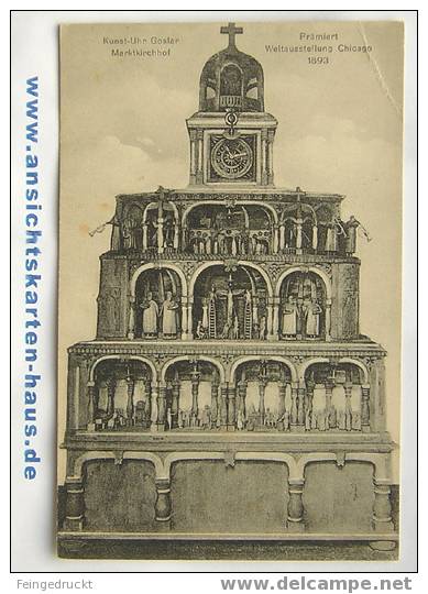 D 3706 - Kunst-Uhr Goslar, Marktkirchhof - S/w Ak Von 1915 - Autres & Non Classés