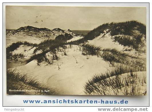 D 3708 - Nordseebad Westerland A. Sylt - S/w Foto Ak, 1926 Gelaufen - Sylt