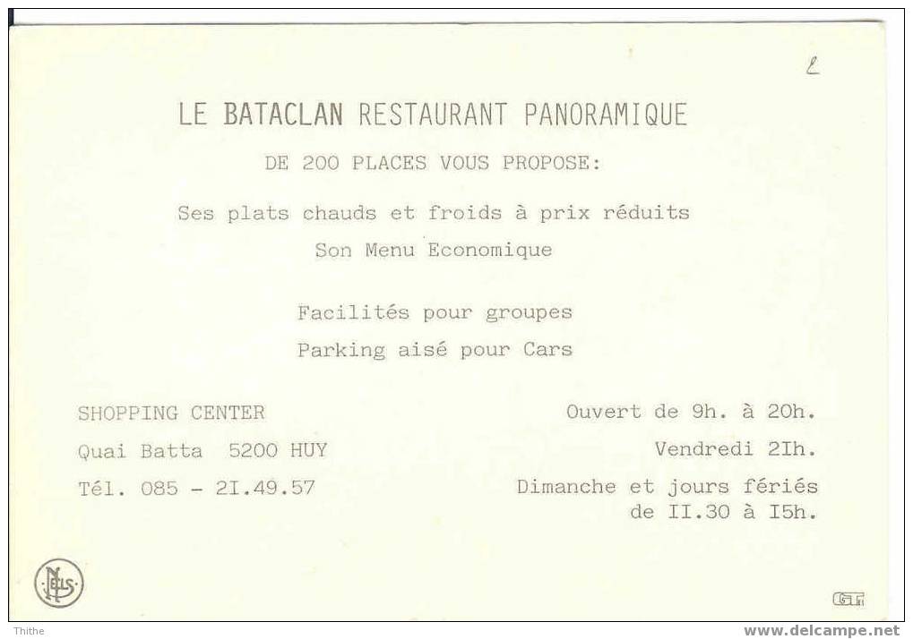 HUY Le Bataclan - Restaurant Panoramique - Quai Batta - Huy