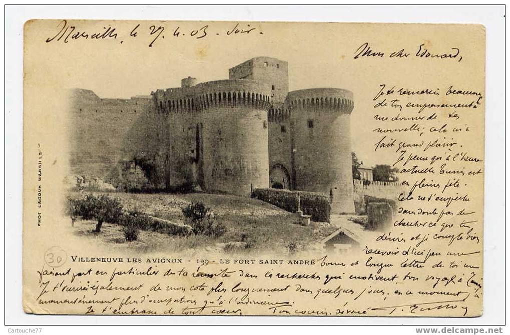 J15 - VILLENEUVE-LES-AVIGNON - Le Fort Saint-André (1903 - Dos Non Divisé) - Villeneuve-lès-Avignon