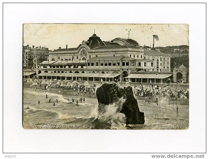 "BIARRITZ - LE CASINO MUNICIPAL, LA PLAGE" (BASSES PYRENEES.) - Casinos