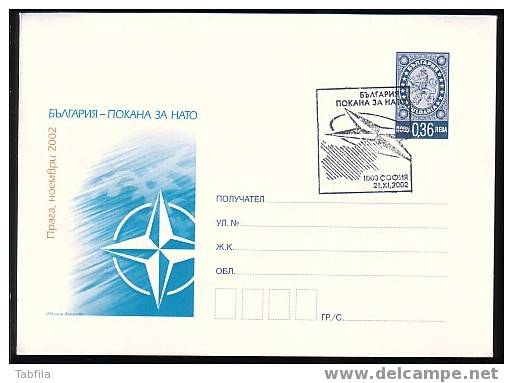 BULGARIE - 2002 - Invitation Pour OTAN - P.ent.spec.cachet - OTAN