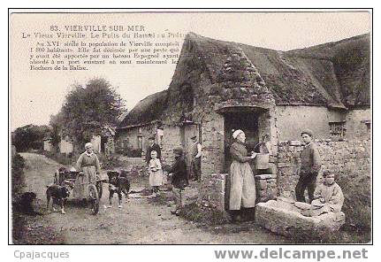 14 - VIERVILLE- SUR- MER-LE PUITS DU HARMEL AU PRETRE.ATTELAGE DE CHIEN. - Villerville