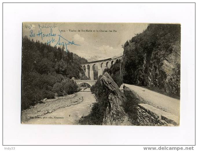 "VIADUC DE SAINTE-MARIE ET LA CHAINE DES FIZ"(Les Houches, Haute Savoie) - Kunstbauten