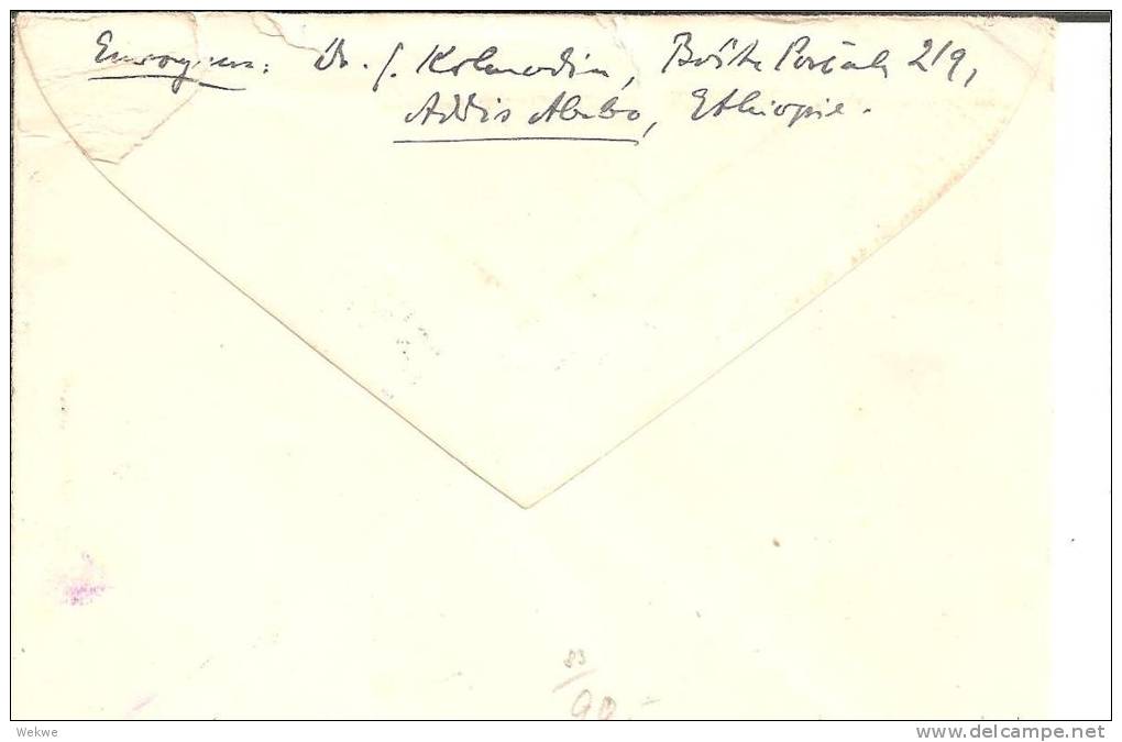 Et008/ ÄTHIOPIEN - Luftpostbedarfsbrief  1931 – Mehrfachfrankatur Mi. Nr. 173 Nach Schweden - Äthiopien