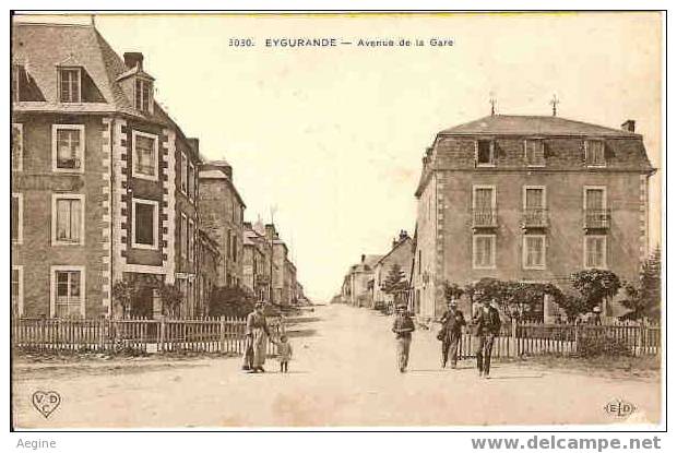 Ref No 1941- Eyguerande - Avenue De La Gare - Bon Etat - Eygurande
