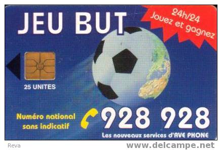 MOROCCO  25  U  MESSAGES  JEU BUT  SOCCER BALL  SPORT  CHIP   MOR-C-14  SPECIAL PRICE !!! - Morocco