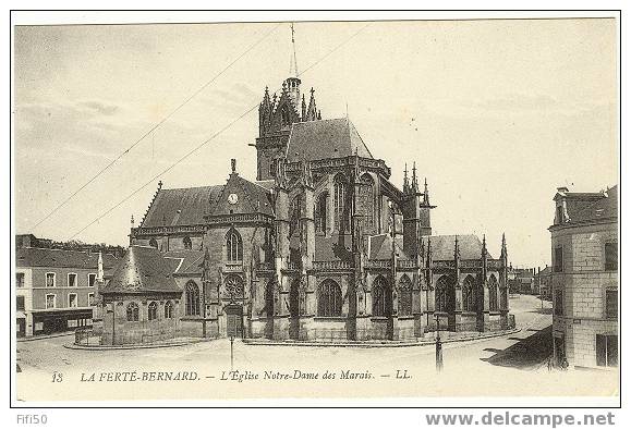 LA FERTE BERNARD (Sarthe) L´Eglise Notre-Dame Des Marais - LL - La Ferte Bernard