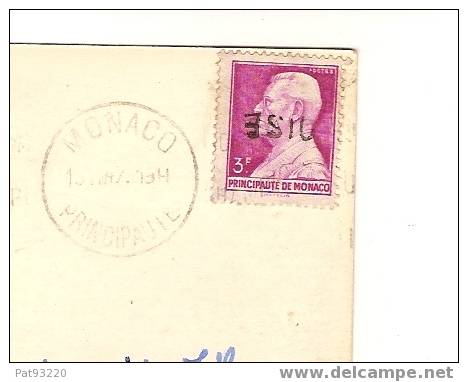 MONACO : N° 282 Sur C.P.S.M. Circulée En 1947/ Cachet "OISE" /belle Carte - Other & Unclassified
